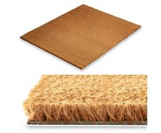 Floordirekt Kokos Fußmatte, natürlicher Schmutzstopper für Innen- und Aussenbereiche, 17 mm, drei Größen (50x80cm)
