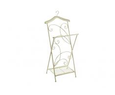 Kobolo Herrendiener Stummer Diener Jackenständer Kleiderständer - Metall Vintage Weiß