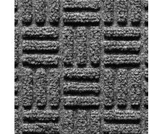 deco-mat Robuster Fußabtreter für Aussen • Türmatte rutschfest mit Gummi-Bürste • Schmutzfangmatte für Haustür • Fußmatte Grau • 45 x 75 cm