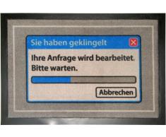 KUHEIGA Fussmatte/Schmutzfangmatte, 40 x 60 cm, Ihre Anfrage wird bearbeitet/Sie haben geklingelt