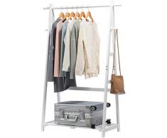 Massivholz Garderobe Kreative Kleiderbügel Schlafzimmer Wohnzimmer Multifunktions-Kleiderbügel Teleskopregal Retro Garderobe Breite 60-80CM Anschluss (Farbe: B Größe: 45 * 80 * 149cm)-45 * 80 *