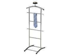 IDIMEX Herrendiener Stummer Diener ATRIX, Kleiderbutler Damendiener Kleiderstange Kleiderbügel Hosenbügel aus Metall in Chrom