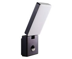 LED Aussenleuchten Bewegungsmelder Wand-leuchte Wandlampe Flurleuchte Fluter 15W schwarz modern IP54 PIRIT-BK