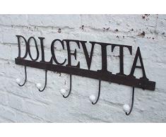 Hakenleiste, Wandgarderobe, Wandhaken, Dolce Vita, Eisen