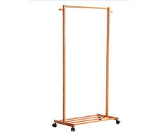 M-YN Rollkleiderständer, Bambus Kleidungsstück Rack, Kleidung Kleiderstange mit Haken Regalen, for Schuhe, Hüte und Schal, im Flur, Wohnzimmer, Zimmer (Size : 70cm)