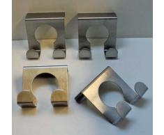 Edelstahl Türhaken SET 4 Stück,Tür Garderoben Kleider Handtuch Bad Küchen Haken (LHS)