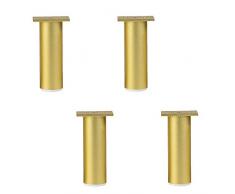 4 × verstellbare Möbelfüße, europäische Aluminiumlegierung Schutzbein Schrank Sofa Couchtisch Unterstützung Fußrost (Gold)