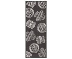 andiamo Küchenläufer Coffeeshop pflegeleicht, robust, Kaffee Design, schadstoffgeprüft, Farbe:Anthrazit, Größe:67 x 120 cm