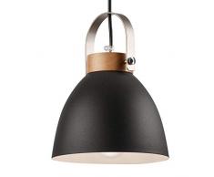 JVS Pendel-Leuchte Decken-Leuchte aus Metall E27 Hänge-Leuchte Vintage Industrieleuchte Wohnzimmerlampe Modern Wohnzimmer mit Kabel Vintagelampe für Wohnzimmer/Küche/Büro/Praxis (Graphite, 1-flammig)