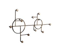 Garderobe Hauptschlüssel Handtasche Kleidung Lagerack Multifunktionale Retro Schmiedeeisen Haken (Farbe : B, größe : 36 * 54cm)