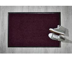 andiamo Schmutzfangmatte Fußabtreter Türmatte Fußmatte Sauberlaufmatte Schmutzabstreifer Türvorleger – Eingangsbereich In/Outdoor – rutschhemmend waschbar lila Polypropylen– 60x90 cm – 5 mm Höhe