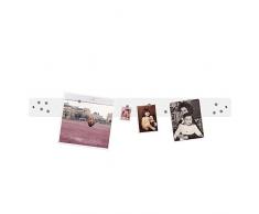 Magnetleiste MAXI 710 x 64mm, verschieden Farben, inkl. 12 Magneten - waagerechte oder senkrechte Anbringung, edles Design und schlichte Eleganz, Farben:weiß