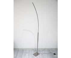 LED Stehleuchte Elina Fluter Bogenleuche Nickel Standleuchte LED 12W 960lm 3000K hochwertig
