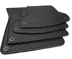 kfzpremiumteile24 Gummimatten Premium Qualität Fußmatten Gummi schwarz 4-teilig