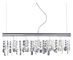 Wofi Pendelleuchte, 5-flammig, Länge 80 cm, chrom 725805010000