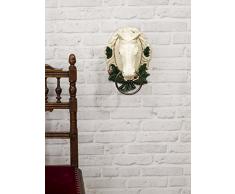 Wandgarderobe Pferd Handtuchhalter Eisen white horse head towel holder Antikstil