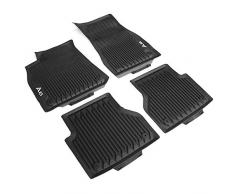 Unbekannt Original Premium Gummi Fußmatten 4X Gummimatten Set v+h Allwettermatten schwarz mit A6 Schriftzug