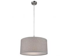 Hochwertige Hänge Lampe Beleuchtung Pendel Leuchte Stoffschirm rund Globo 15185H