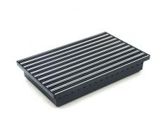 Schuhabstreifer Fußmatte Fußabtreter Alurost mit Gummistreifen 58,5x36,5 cm