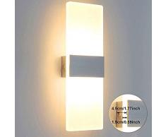 Lightess Wandleuchte LED Innen Modern Weiss Wandlampe Treppenhaus Up and Down Innenleuchten Flurlampe für Wohnzimmer Korridor Schlafzimmer, Warmweiß