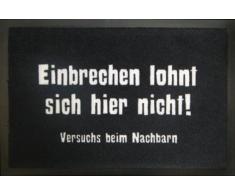 Rockbites Design 1012502910 Fußmatte, Polyamid, Schwarz, 40 x 60 cm, 1 Einheiten