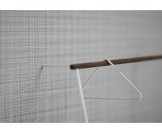 roomsafari leanoon II Anlehngarderobe | Gestell weiss | Kleiderstange Nussbaum