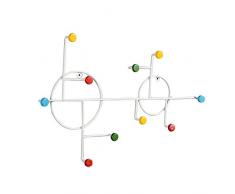 Garderobe Hauptschlüssel Handtasche Kleidung Lagerack Multifunktionale Retro Schmiedeeisen Haken (Farbe : A, größe : 36 * 54cm)