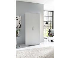 Wilmes Stiefel- / Schuhschrank Ronny 2-türig, Weiß Dekor