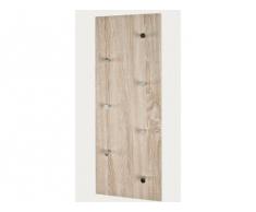 HAKU Möbel 42090 Wandgarderobe 80 x 5,5 x 30 cm, eiche / chrom / nickel