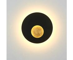 Topmo-plus LED Wand-Deckenleuchte/warmweiß und kaltweiß dimmbar/Ultraslim weiße Deckenlampe Flurleuchte/Wandleuchte Farbwechsel per Lichtschalter (18W schwarz/warmweiß)