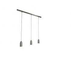 Hängelampelight edition 3-Flammig Dimmbar, Textilkabel Grau (26 Farben), Pendel-Leuchte Rund, GU10 Led, Esszimmer, 3er Hängeleuchte Esstisch, Esszimmerlampe, Pendellampe Buchenbusch urban design