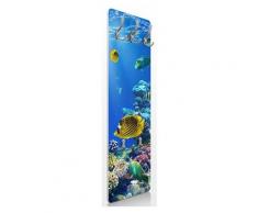 Apalis 67521 Wandgarderobe Underwater Lights | Design Garderobe Garderobenpaneel Kleiderhaken Flurgarderobe Hakenleiste Holz Standgarderobe Hängegarderobe | 139x46cm