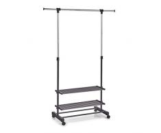 Zeller Rollkleiderständer, Anthrazit, 80-120x42,5x101,5-166 cm