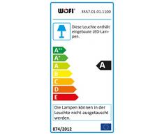 WOFI Stehleuchte, 1flammig, Serie Benett, 1 x LED, 9.5 W, Höhe 110 cm, Durchmesser 9 cm, Kelvin 3000