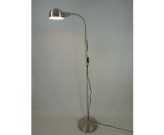 Dapo Stehleuchte Leseleuchte Ben in Nickel mit Flexeinsatz und Fassung E27 Standlampe