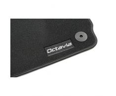 Skoda 1Z1061270 Prestige Textil Fußmatten 4X Stoffmatten Premium schwarz mit Octavia Schriftzug