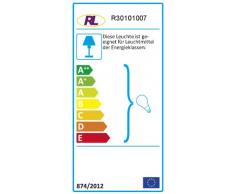 Reality Leuchten Pendelleuchte Pendellampe aus Metall, 1 x E27 maximum 60 W ohne LM, Durchmesser 30 cm, Pendellänge maximum 130 cm, nickel matt R30101007