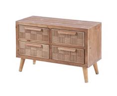ts-ideen Kommode Schubladenschrank Sideboard TV-Bank Fernsehtisch Flur Diele Regal Holz 55 x 80 cm