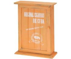 Nostalgischer Holz Schlüsselkasten - Schlüsselschrank - Schlüsselbrett - Aufbewahrung für Schlüssel - Antik Look, Farbe:Weiß