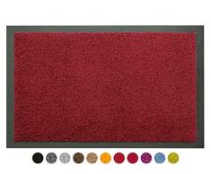 Schmutzfangmatte Sauberlauf Matte DANCER – Brombeere Burgund, 60x80 cm, Waschbare, Rutschfeste, Pflegeleichte Fußmatte, Eingangsmatte, Küchenläufer Matte, Türmatte Haustür Innen & Außen