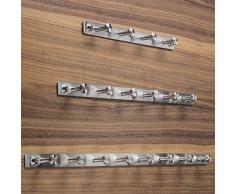 Sotech 2 x SO-TECH® 4er Hakenleiste Joel Garderobe Edelstahl gebürstet 310 mm