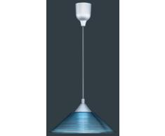 Trio Leuchten Pendelleuchte mit Riefenglas in blau-transparent, exklusive 1 x E27 max. 60 W, ø 30 cm, Länge 125 cm 301400112