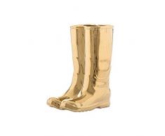 MYDZ Schirmständer White Gold Keramik Regen Stiefel Schirmständer Haushaltsdekoration Kreative Anzeige Regenschirm-Regen-Zahnrad Lagerung Regalständer (Color : Gold, Size : 26 * 19.8 * 36cm)