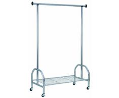 HAKU Möbel 43090 Rollgarderobe 120 x 50 x 165 cm, chrom