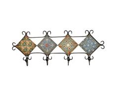 ChangDe Hakenleiste Garderobe Haken - amerikanische Schmiedeeisen Haken gemalt Kleiderbügel Veranda dekorative Garderobe Vintage Porch Dekoration (80,5 x 31 cm) Haken
