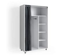 Vicco mobiler Kleiderschrank DOROS auf Rollen Dielenschrank offen Garderobe