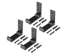 4 Stück Klapphaken Wandhandtuchhaken Kleiderhaken 90 ° Klappbar Aluminium massiv rostfrei Hakenständer mit Edelstahlschrauben Geeignet für Garderobe Badezimmer Küchen 20 kg Tragkraft Schwarz
