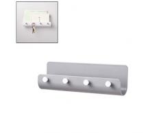 Kylewo Wandhalterung Schlüsselboard Ablageregal - U-förmiger Hakenleiste kleines Schlüsselbrett, Selbstklebende Wandhaken aus ABS für Schlüssel, Schals, Kann Jacken, Hüte.