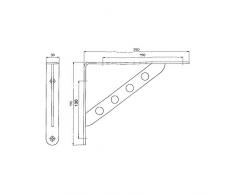 GedoTec® Design Garderobenkonsole Wandkonsole Garderoben Konsole Modell SYBIA auf Stahl massiv | Edelstahl Finish | Tragkraft 40 kg | Markenqualität für Ihren Wohnbereich