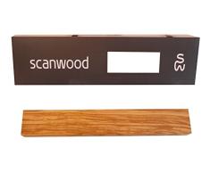 Scanwood Edle Massive Olivenholz Magnet Messerleiste geölt - Design Magnetleiste aus FSC-zertifizierten echtem Olivenholz mit den stärksten N45 Neodym Magneten überhaupt - Messerleiste Holz